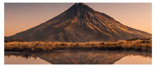 Slika odsjaj planine Taranaki, Novi Zeland (120x50 cm)