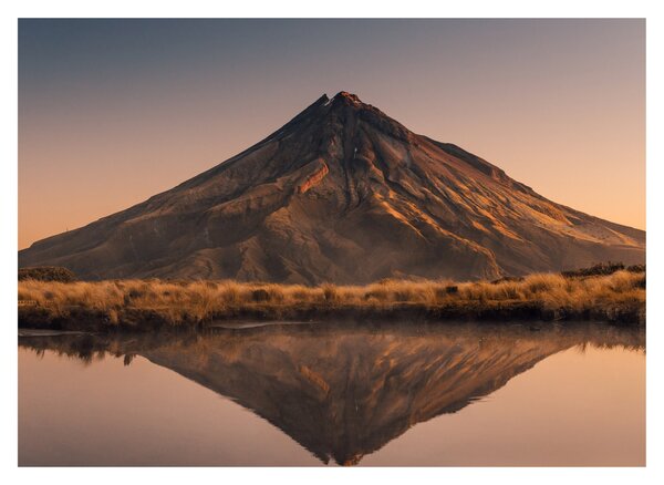 Slika odsjaj planine Taranaki, Novi Zeland (70x50 cm)