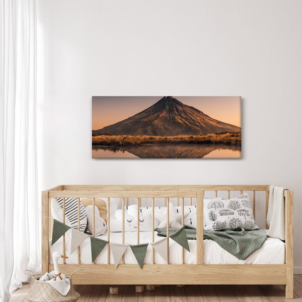 Slika odsjaj planine Taranaki, Novi Zeland (120x50 cm)