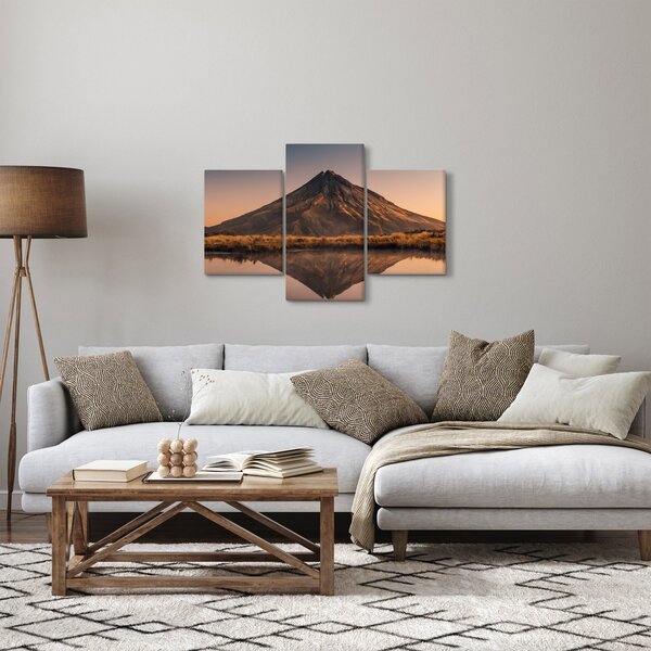 Slika odsjaj planine Taranaki, Novi Zeland (90x60 cm)