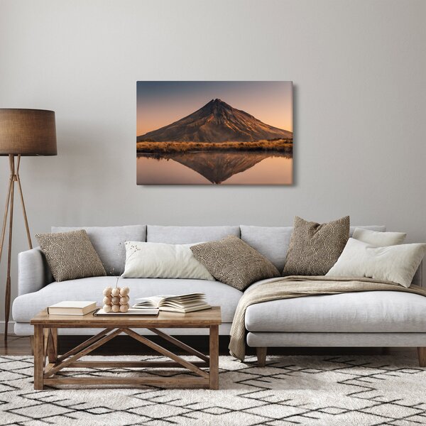 Slika odsjaj planine Taranaki, Novi Zeland (90x60 cm)