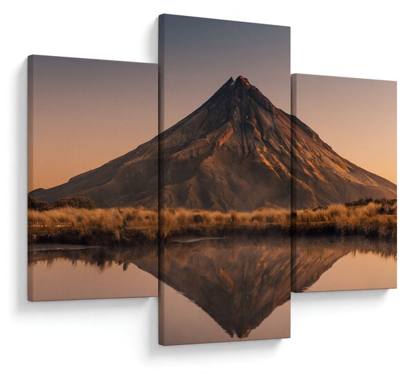 Slika odsjaj planine Taranaki, Novi Zeland (90x60 cm)