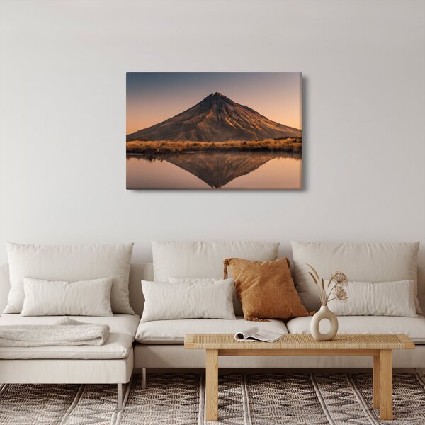 Slika odsjaj planine Taranaki, Novi Zeland (90x60 cm)