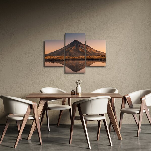 Slika odsjaj planine Taranaki, Novi Zeland (90x60 cm)