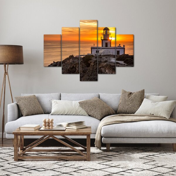 Slika svjetionika pri zalasku sunca (150x105 cm)
