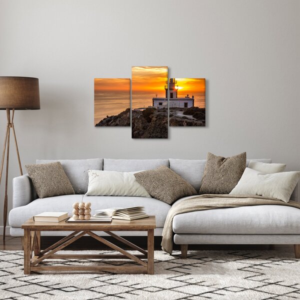 Slika svjetionika pri zalasku sunca (90x60 cm)