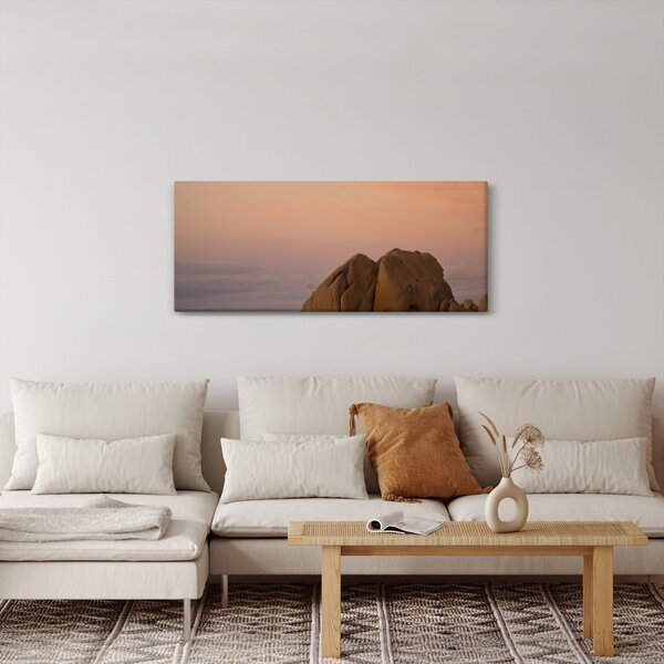 Slika zalaska sunca u stijenama (120x50 cm)