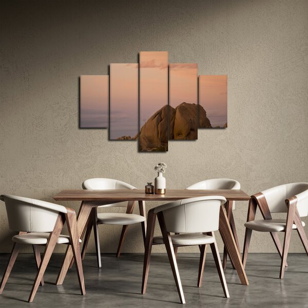 Slika zalaska sunca u stijenama (150x105 cm)