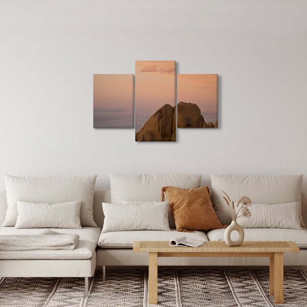 Slika zalaska sunca u stijenama (90x60 cm)
