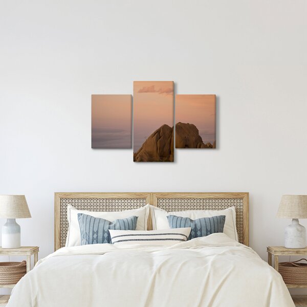 Slika zalaska sunca u stijenama (90x60 cm)