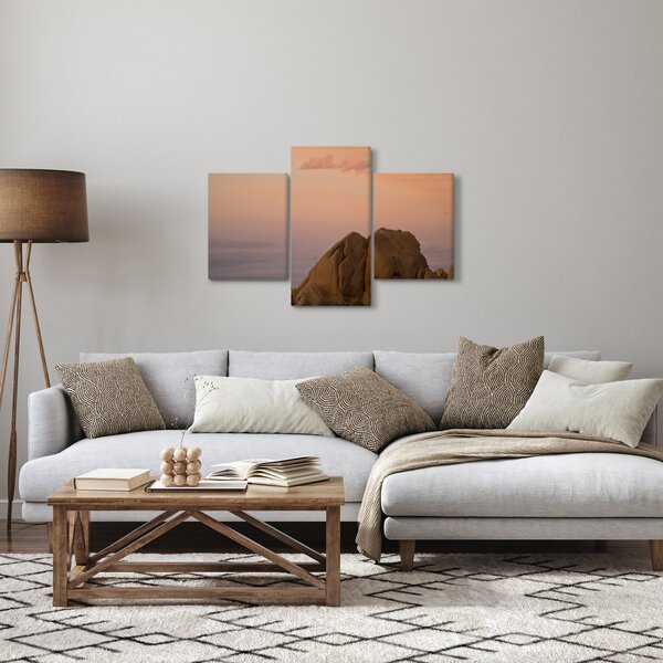 Slika zalaska sunca u stijenama (90x60 cm)
