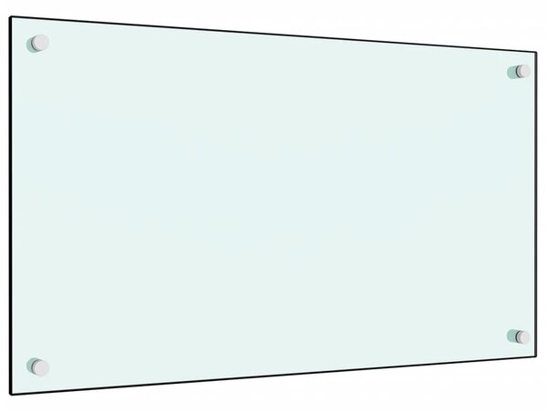 VidaXL Kuhinjska zaštita od prskanja bijela 70 x 40 cm kaljeno staklo