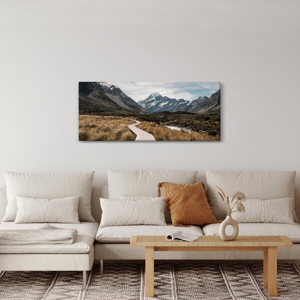 Slika - Šetnica u dolini planine Mt. Cook (120x50 cm)