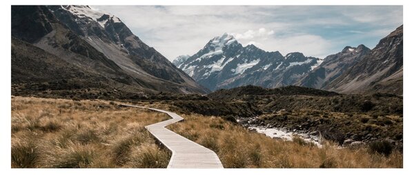 Slika - Šetnica u dolini planine Mt. Cook (120x50 cm)