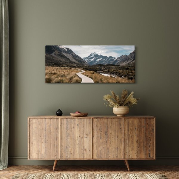 Slika - Šetnica u dolini planine Mt. Cook (120x50 cm)