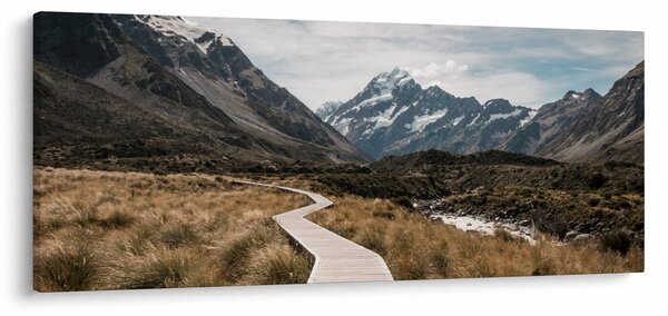 Slika - Šetnica u dolini planine Mt. Cook (120x50 cm)