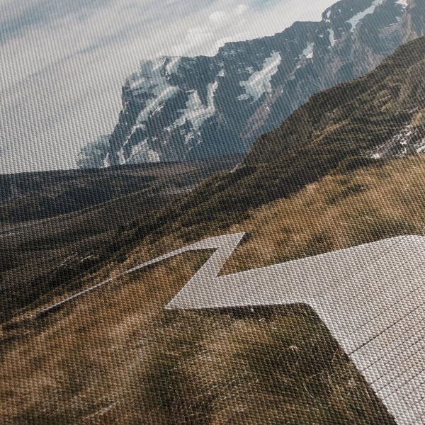 Slika - Šetnica u dolini planine Mt. Cook (sa satom) (90x30 cm)