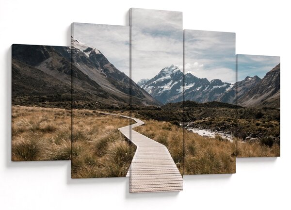 Slika - Šetnica u dolini planine Mt. Cook (150x105 cm)