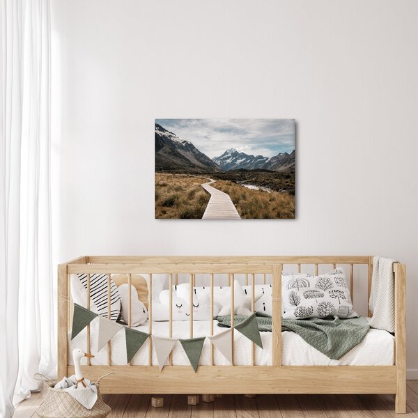Slika - Šetnica u dolini planine Mt. Cook (70x50 cm)