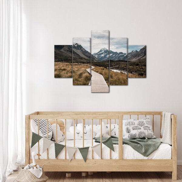 Slika - Šetnica u dolini planine Mt. Cook (150x105 cm)