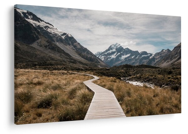 Slika - Šetnica u dolini planine Mt. Cook (90x60 cm)