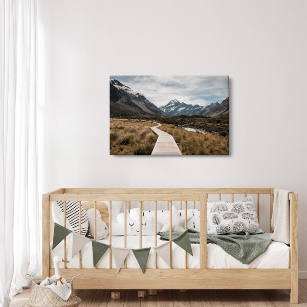 Slika - Šetnica u dolini planine Mt. Cook (90x60 cm)
