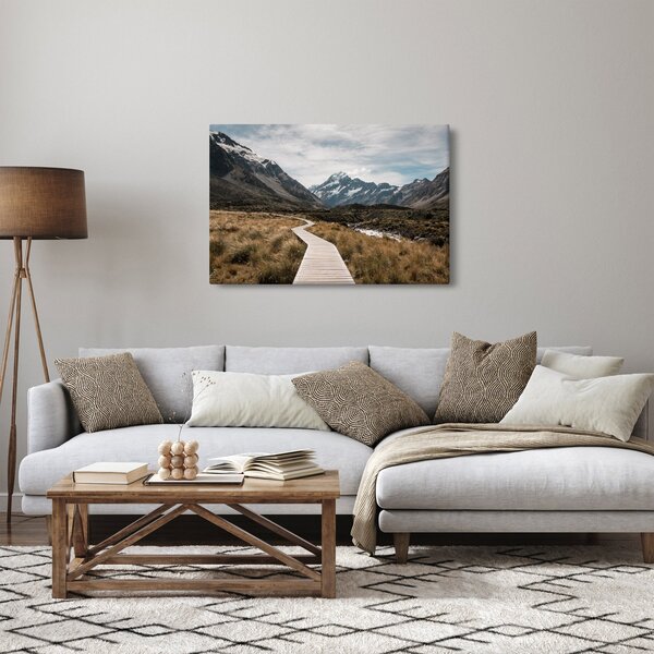 Slika - Šetnica u dolini planine Mt. Cook (90x60 cm)