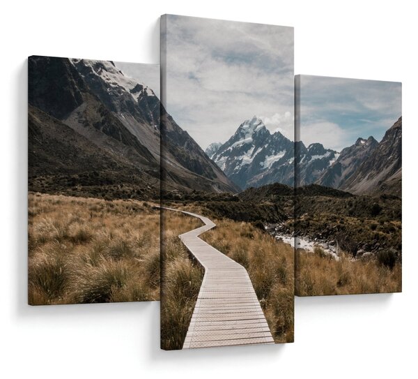 Slika - Šetnica u dolini planine Mt. Cook (90x60 cm)