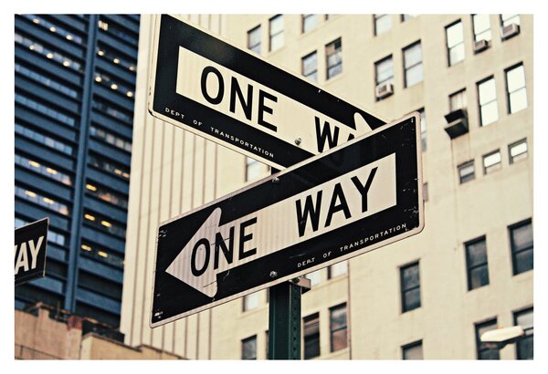 Slika - New York ONE WAY (90x60 cm)