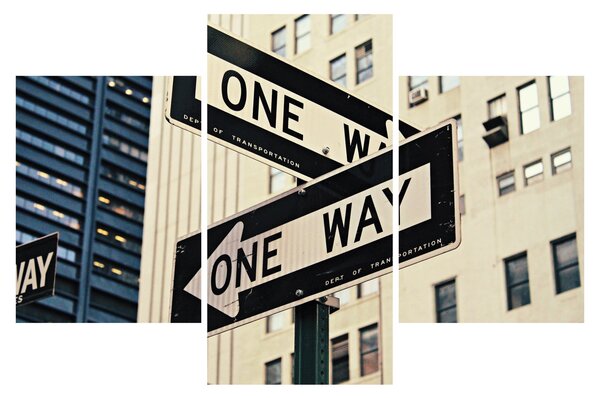 Slika - New York ONE WAY (90x60 cm)