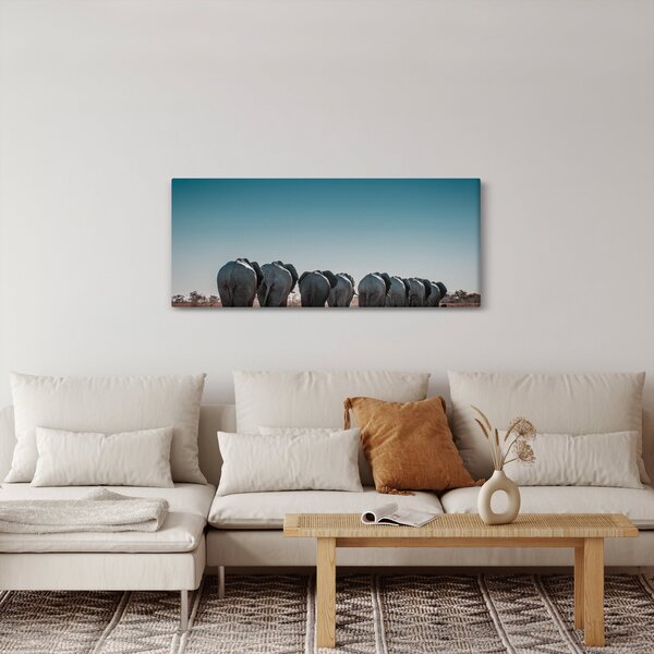 Slika - Odlazak slonova (120x50 cm)