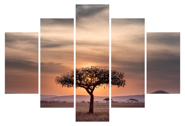 Slika zalaska sunca u Tanzaniji (150x105 cm)