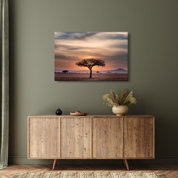 Slika zalaska sunca u Tanzaniji (90x60 cm)