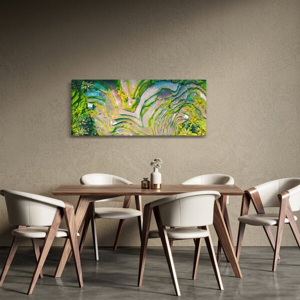 Slika rižinih polja iz ptičje perspektive (120x50 cm)