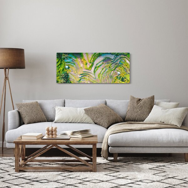 Slika rižinih polja iz ptičje perspektive (120x50 cm)