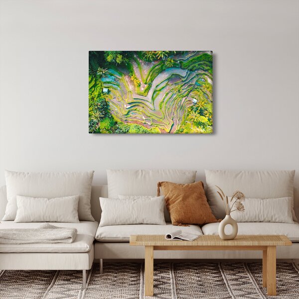 Slika rižinih polja iz ptičje perspektive (90x60 cm)