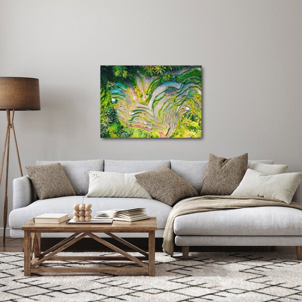 Slika rižinih polja iz ptičje perspektive (70x50 cm)