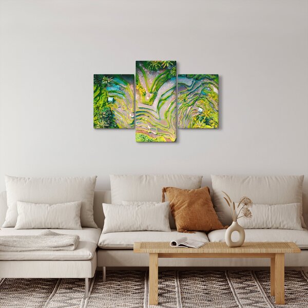 Slika rižinih polja iz ptičje perspektive (90x60 cm)