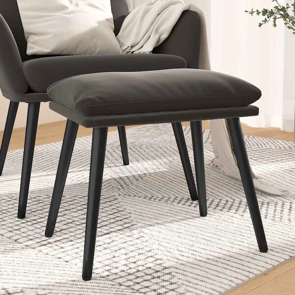 Tabure tamnosivi 45x29 5x35 cm baršunasti - Tamno siva