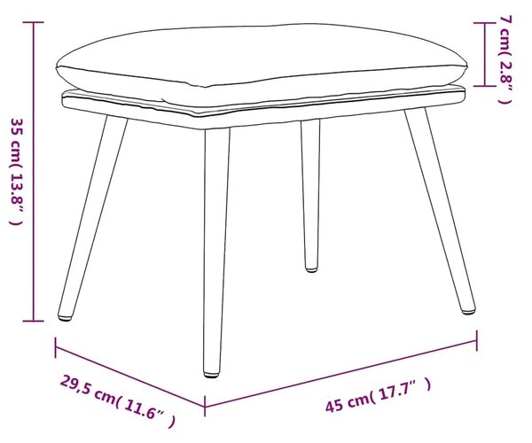Tabure tamnosivi 45x29 5x35 cm baršunasti - Tamno siva