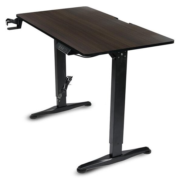Gaming stol CONTROL s LED RGB s pozadinskim osvjetljenjem 110 x 60 cm smeđa/crna