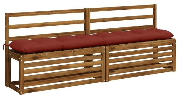 Jastučići za klupe VIANEN 2 kom. 100% poliester Crvena - Crvena 200 x 30 x 12 cm