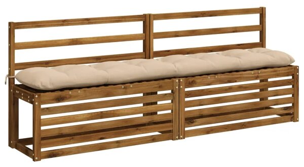 Jastučići za klupe VIANEN 2 kom. 100% poliester Krem - Krem 200 x 30 x 12 cm