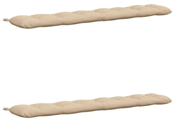 Jastučići za klupe VIANEN 2 kom. 100% poliester Krem - Krem 200 x 30 x 12 cm