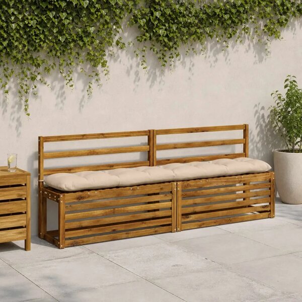 Jastučići za klupe VIANEN 2 kom. 100% poliester Krem - Krem 200 x 30 x 12 cm