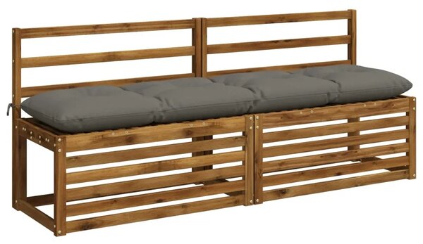 Jastučići za klupe VIANEN 2 kom. 100% poliester Siva - Siva 170 x 40 x 12 cm