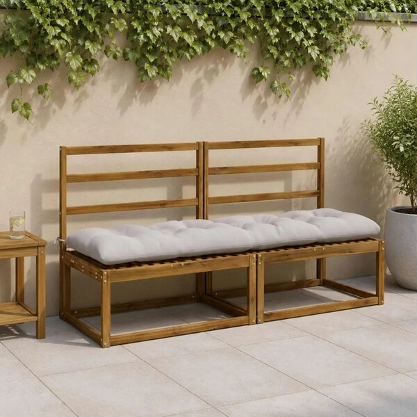 Jastučići za klupe VIANEN 2 kom. 100% poliester Bijela - Bijela 160 x 50 x 12 cm