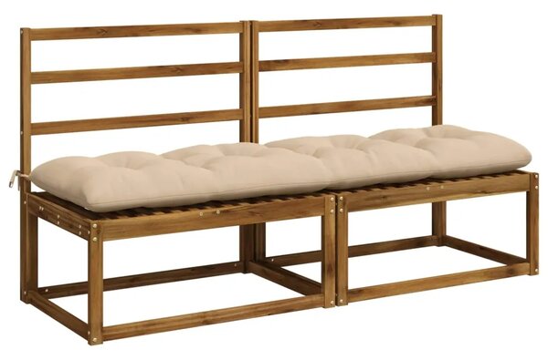 Jastučići za klupe VIANEN 2 kom. 100% poliester Krem - Krem 160 x 50 x 12 cm