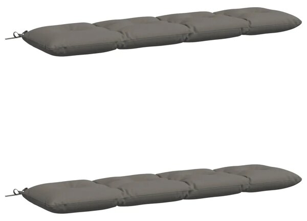 Jastučići za klupe VIANEN 2 kom. 100% poliester Siva - Siva 170 x 40 x 12 cm
