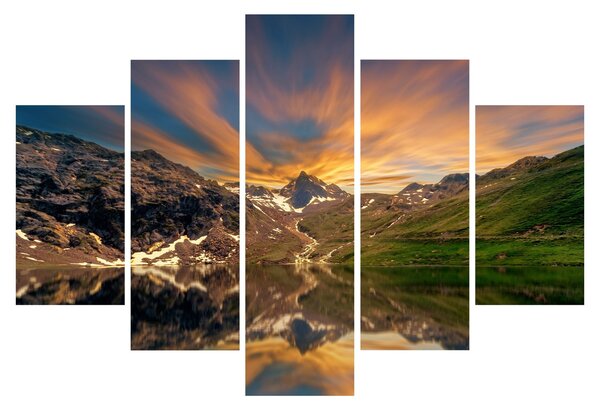 Slika - Odsjaj u planinskom jezeru (150x105 cm)